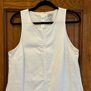 J. Crew White Denim Shift Dress